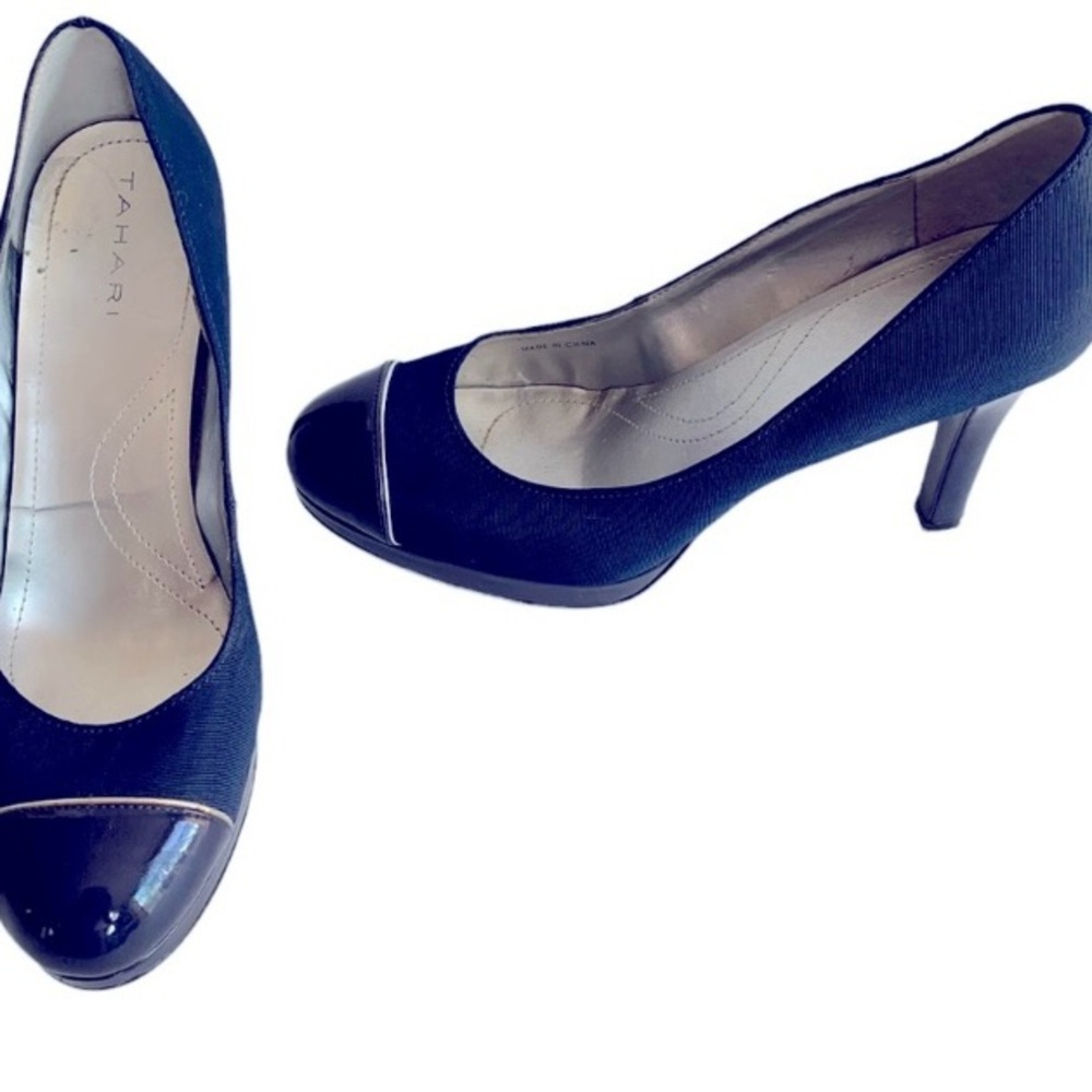 Tahari Laurie Cap Heels Sz 7.5 - Picture 3 of 7